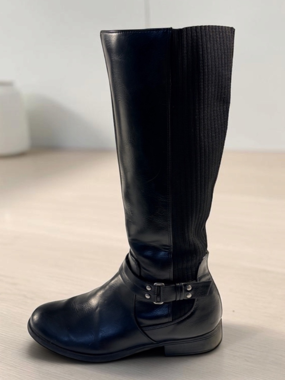 Life Stride X-Anita Knee High Riding Boots Black Tall 7.5 - Picture 2 of 16